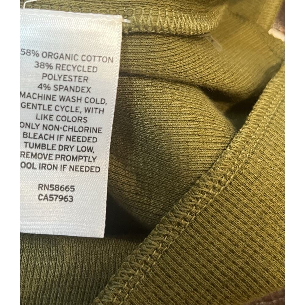 BP Babydoll Top Large Y2K Coquette Dark Olive Raw Hem Cropped Round Neck New - Picture 9 of 9